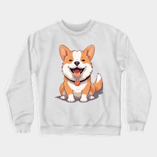 dog sitting smile Crewneck Sweatshirt